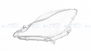 Стекло фары левое Maserati Quattroporte 2012-2020