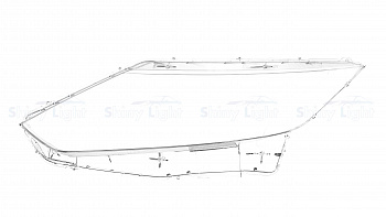 СТЕКЛО ФАРЫ ЛЕВОЕ NISSAN QASHQAI J11 13-19