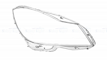 СТЕКЛО ФАРЫ ПРАВОЕ MERCEDES-BENZ C-CLASS W204 11-15