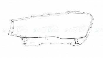 СТЕКЛО ФАРЫ ЛЕВОЕ BMW X3 F25 X4 F26  14-17