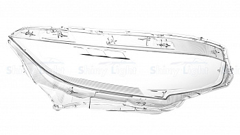 СТЕКЛО ФАРЫ ПРАВОЕ HONDA CIVIC X 15-21 LED