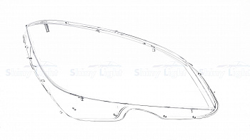 СТЕКЛО ФАРЫ ПРАВОЕ MERCEDES-BENZ C-CLASS W204 06-11