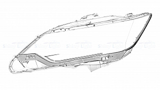 Стекло фары левое Toyota Camry V50 2014-2017