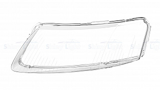 Стекло фары левое Audi A6 C6 2004-2011