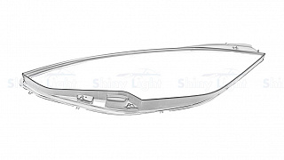 Стекло фары левое Tesla Model S 2012-2021