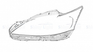 Стекло фары левое Lexus CT200 2010-2014 Галоген