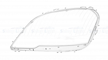 СТЕКЛО ФАРЫ ЛЕВОЕ MERCEDES-BENZ W164  ML 08-11
