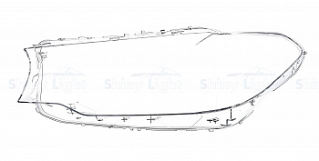 СТЕКЛО ФАРЫ ЛЕВОЕ BMW 5 SERIES G30 16-20