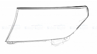 Стекло фары левое Toyota LC200 2012-2015
