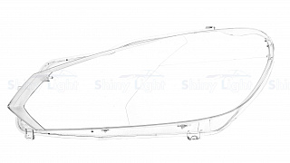 Стекло фары левое Volkswagen Golf 6 2008-2012 Ксенон
