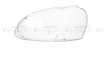 СТЕКЛО ФАРЫ ЛЕВОЕ VW GOLF 5 05-10