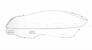 Стекло фары левое Jaguar XJ 2009-2019